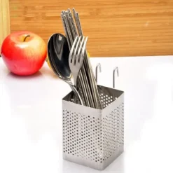 Köksredskap Förvaringshållare Rostfritt Stål Gaffel Ätpinnar Förvaringsorganisatör Bordshållare