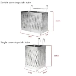 Köksredskap Förvaringshållare Rostfritt Stål Gaffel Ätpinnar Förvaringsorganisatör Bordshållare