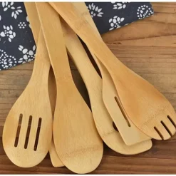 Köksredskap i bambu set om 6 st. - Träslevar i bambu