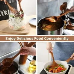 Köksredskap i bambu set om 6 st. - Träslevar i bambu