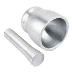 Köksredskap: Mortel- och mortelkvarn i rostfritt stål för bönor, vitlök och kryddor