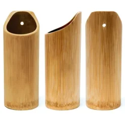 Köksredskapsset - Relaxdays - 6 delar - Ställning i bambu - 30 cm - Ljust brunt