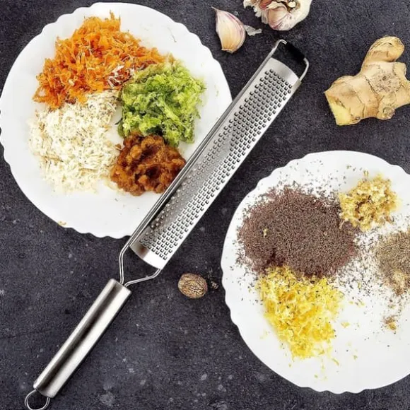 Köksrivjärn för grönsaker, ost, choklad, frukt, stål, platt, 38 cm ORION 144803