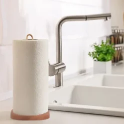 Köksrullehållare, Trä, 30.5x13x13 cm, Natur