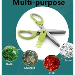 Kökssax, 5 blad örtsax, serveringssax med kam, för lök, paprika, tång, koriander, fågel, persilja