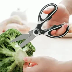 Kökssax i rostfritt stål - Heavy Duty multifunktionell matlagningssax för fjäderfä, grönsaker, nötter och flaskor