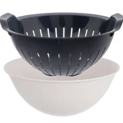 Kökssil med skål 2-i-1 durkslagssil skål GRÅ ELA 3L ORION 124486