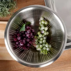 Kökssil Stål durkslag Sil för silning av grönsaker och frukter 28 cm