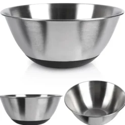 Köksskål, metall, stål, halkfri, silver, 19cm, 1,2L, VILDE 259641