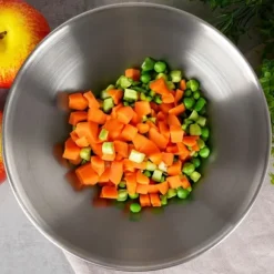 Köksskål, metall, stål, halkfri, silver, 21,5 cm, 1,9 L, VILDE 259642