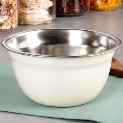 Köksskål, metall, stål, vit, liten, 14,5cm, 700ml, VILDE 259706