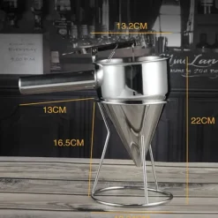 Kökstratt i rostfritt stål med stativ - perfekt för bakning, såser och krämer