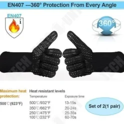 Köksvantar - TD® - Värmebeständiga - Upp till 500°C - Certifierad EN407 - Universell