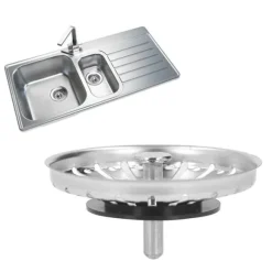 Köksvaskfilterkorg Rostfritt stål förtjockad köksvaskfilterstopp för hemmet