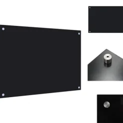 Köksverktyg & köksgeråd - Living Stänkskydd svart 70x50 cm härdat glas