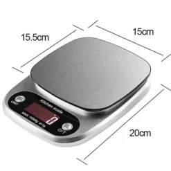 Köksvåg 10 kg/1g elektronisk hushållsmat med hög precision Stor LCD-skärm för tårta/paj/kex Professional