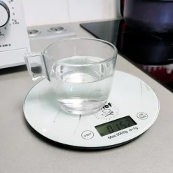 Köksvåg - VARUMÄRKE - Digital Rund - Precision 1g - Kapacitet 5kg - Marmor Effekt