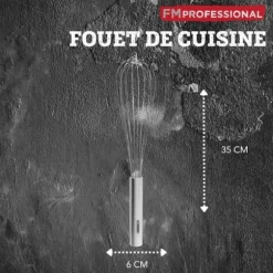 Köksvisp - FM Professional - 35 cm - Rostfritt stål - Ergonomisk - Praktisk