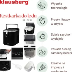 KLAUSBERG Ismaskin KB-7883 1,2L 100W Svart