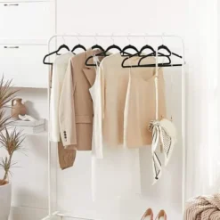 Klädgalgar 50-pack halkfria - Galge med sammetsyta - Svart