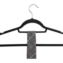 Klädgalgar 50-pack halkfria - Galge med sammetsyta - Svart