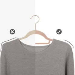 Klädgalgar 30-pack halkfria - Galge med sammetsyta Roséguld / Rosa