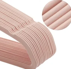 Klädgalgar 30-pack halkfria - Galge med sammetsyta Roséguld / Rosa