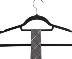 Klädgalgar 20-pack halkfria - Galge med sammetsyta - Svart