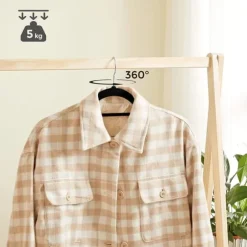 Klädgalgar 20-pack halkfria - Galge med sammetsyta - Svart