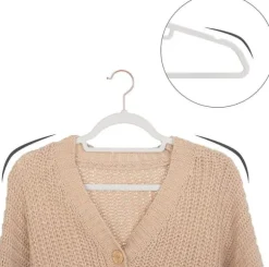 Klädgalgar 50-pack halkfria - Galge med sammetsyta - Vit