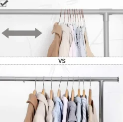 Klädgalgar 50-pack halkfria - Galge med sammetsyta - Vit