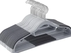 Klädgalgar 30-pack halkfria Galgar med Gummi anti-slip - Mörkgrå