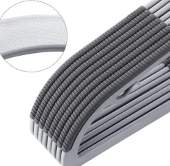 Klädgalgar 30-pack halkfria Galgar med Gummi anti-slip - Mörkgrå