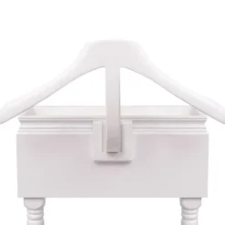 Klädställ med skåp trä vit - Herrbetjänt - Herrbetjänter - Home & Living