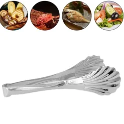 Koktång Multifunktionell Värmebeständig Shell Formad Rostfri Kökstång För Matlagning Grill Portioner 201 (23cm/9.1in)