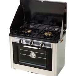 Kombinerad ugn/spis med 2 campingbrännare - INCASA - 016463