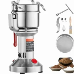 Kommersiell elektrisk kryddkvarn 300g, höghastighetskvarn för spannmål, effektiv och snabb, finmalet resultat, idealisk för matlagning