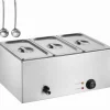 Kommersiell Elektrisk Matvärmare 3-Pannor Bänkskiva Buffé 16,5L Bain Marie, effektiv värmelösning för restauranger och catering