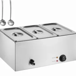 Kommersiell Elektrisk Matvärmare 3-Pannor Bänkskiva Buffé 16,5L Bain Marie, effektiv värmelösning för restauranger och catering