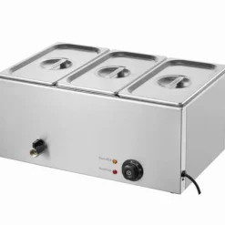 Kommersiell Elektrisk Matvärmare 3-Pannor Bänkskiva Buffé 16,5L Bain Marie, effektiv värmelösning för restauranger och catering