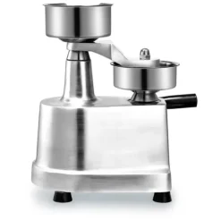 Kommersiell hamburgerbiffmaskin 130 mm, kraftig rostfri skål, hamburgerpress för köttformning med 1000 pattypapper.