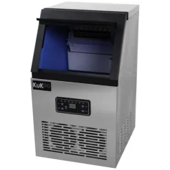 Kommersiell Ismaskin i Rostfritt Stål För Restaurang 40 KG Is På 24 H Bar Café Konditori Ismaskiner Automatiskt Vattenintag 22 mm Storlek Per Iskub