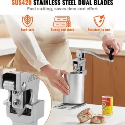 Kommersiell konservöppnare - Manuell bordsmonterad - Kraftig - Höjdjusterbar - För burkar upp till 30 cm höjd - Rostfritt stålblad