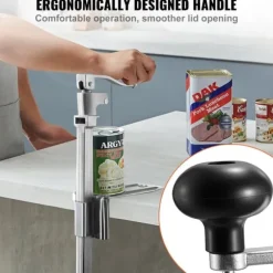 Kommersiell konservöppnare - Manuell bordsmonterad - Kraftig - Höjdjusterbar - För burkar upp till 30 cm höjd - Rostfritt stålblad