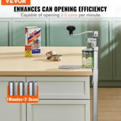 Kommersiell konservöppnare - Manuell bordsmonterad - Kraftig - Höjdjusterbar - För burkar upp till 40 cm - Skruvmonterad