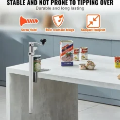 Kommersiell konservöppnare - Manuell bordsmonterad - Kraftig - Höjdjusterbar - För burkar upp till 40 cm - Skruvmonterad