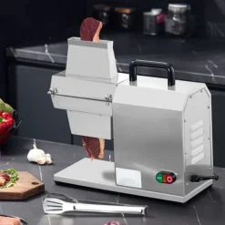Kommersiell köttmörare, kraftigt rostfritt stål, kötttång, rengöringsborste, 450 W elektrisk för nötkött, kalkon, kyckling.