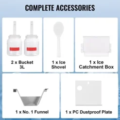 Kommersiell Snömaskin, 176LBS/24H Modell, Glassmaskin i Rostfritt Stål