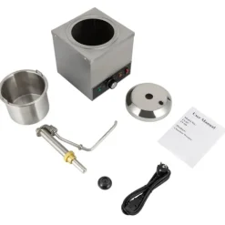 Kommersiell såsdispenser - Elektrisk enkelpump - Uppvärmd - 2 L kapacitet - 650 W - 220 V/50 Hz - 201 rostfritt stål - Silver