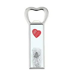 Komondor - flasköppnare med en hund, personlig kylöppnare, unik present till en man från Art-Dog